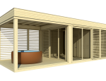 Zahradní wellness domek se saunou i vířivkou