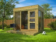 Zahradní domek se saunou určený k pohodové relaxaci
